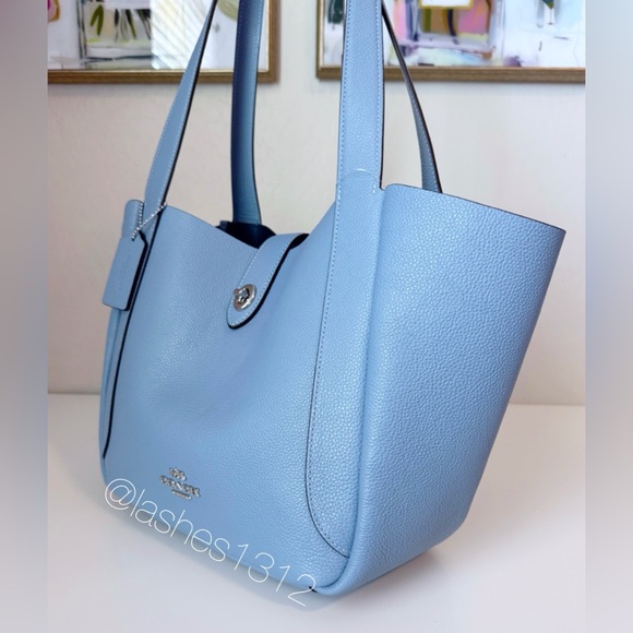 COACH Bag Hadley Turnlock Tote - Blue - Picture 3 of 8